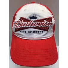 Budweiser King Of Beers Baseball Cap StrapBack Hat Mujer Embroidered White Red  eb-93715953